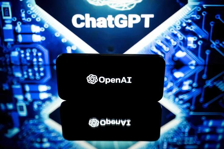 Logos de OpenAI y ChatGPT. (AFP)