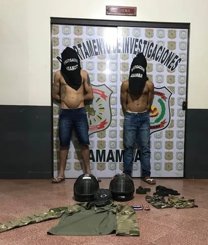 Israel Pereira Souza y Graziano Henrique Correa, detenidos.