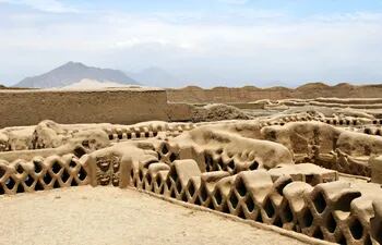 The ancient ruins of Chan Chan in Peru