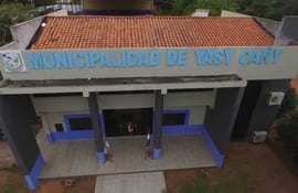 Local municipal de Yasy Cañy, cuyo intendente Isaac Fernando Díaz Ruiz Díaz fue denunciado ante la fiscalía.