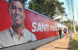 Cartel electoral de Santiago Peña, aspirante presidencial del cartismo.
