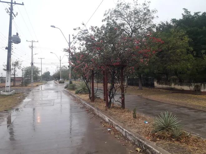 A estas horas se registra una leve lluvia en Fuerte Olimpo.