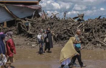 Inundaciones en Indonesia.