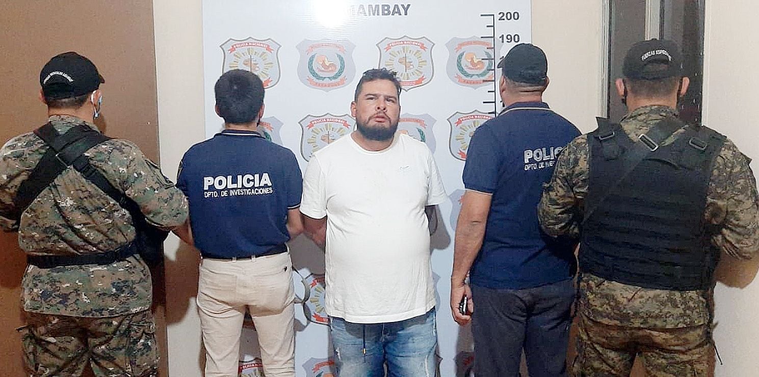 Waldemar Pereira Rivas, alias Cachorrão, fue detenido el viernes de noche en Pedro Juan Caballero, tras un choque.