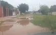 Calle inundada en San Lorenzo