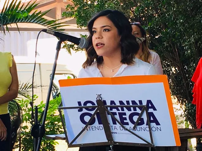 Johanna Ortega, candidata a intendente de Asunción.