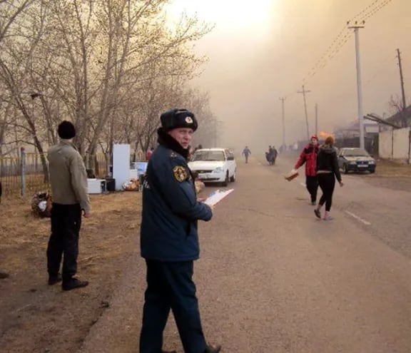 Imagen de archivo, ABC Color. Incendio forestal en Siberia.
