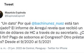 Asesor del Presidente de la República lanza acusación con Bachi Núñez