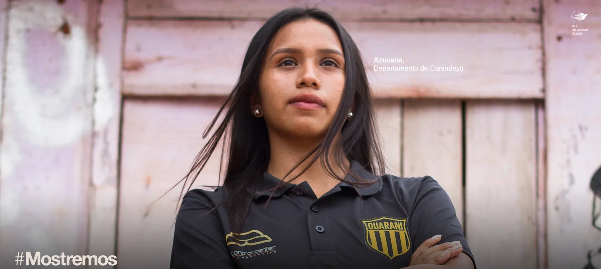 La "Mujer paraguaya" también gana en la cancha. Azucena Vargas representa al departamento de Canindeyú.