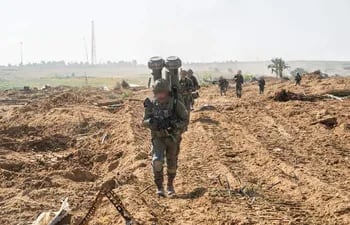 Soldados israelíes en la Franja de Gaza.