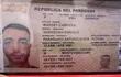 Foto del pasaporte expedido por el uruguayo Sebastián Enrique Marset Cabrera.