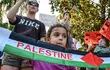 Manifestantes pro-palestinos protestan en Orlando, Florida, el pasado sábado.
