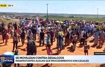 Caaguazú: Se movilizan para repudiar los continuos desalojos