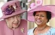 Dame Sandra Mason (d), la nueva jefa de Estado de Barbados, que reemplaza en el cargo a la reina Isabel II (i), tras la separación política definitiva de esa isla con el Reino Unido.