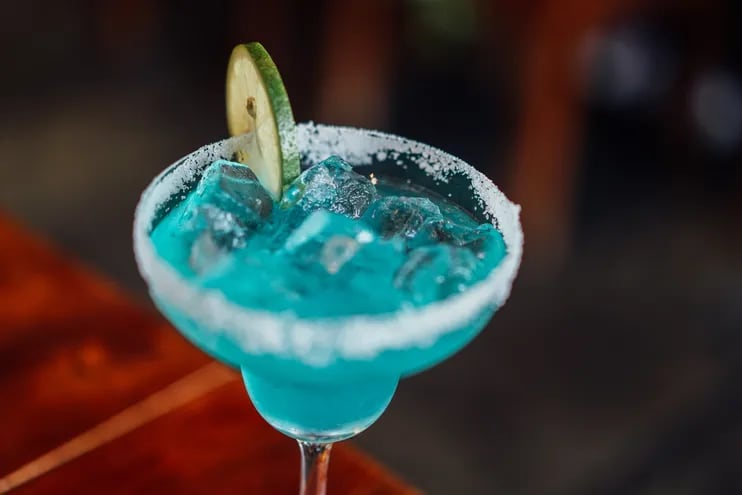 Margarita azul Cancún.