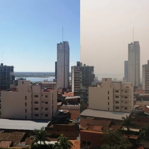 Un comparativo de cómo se veía el centro capitalino en abril de este año y cómo se viste hoy. Foto de Maripili Alonso.