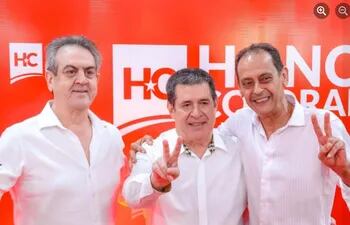 Yamil Sgaib, Horacio Cartes y Ángel Ramón Barchini.