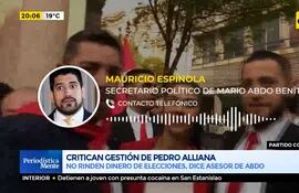 Critican gestión de Pedro Alliana