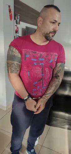 Cristhian Santiago Cristaldo Mendoza, presunto narco detenido.