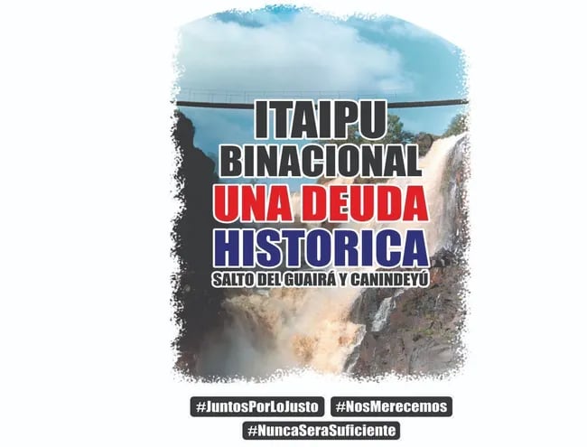 Los saltoguareños reclaman un justo resarcimiento por los desaparecidos Saltos del Guairá o 7 caídas