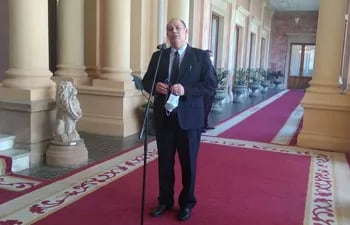 El senador Abel González en Palacio de López este martes.
