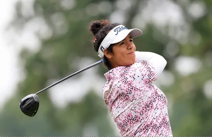 La golfista paraguaya Sofía García participó del Kroger Queen City Championship. (AFP)