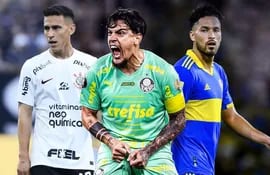 Matías Rojas, Gustavo Gómez y Bruno Valdez, paraguayos en carrera en la Libertadores y Sudamericana.
