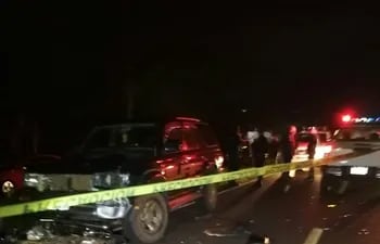 Accidente fatal en Ybycuí donde una fila larga de vehículo estaban aguardando avanzar hacia el casco urbano.