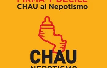 “Chau nepotismo” es un grupo de ciudadanos que impulsan un Proyecto de Ley vía iniciativa popular para eliminar el nepotismo en el Paraguay.