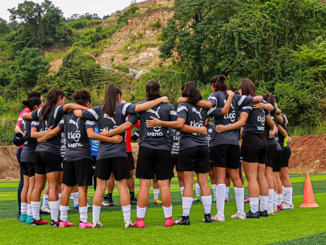 Las jugadores de la selección paraguaya femenina Sub 20.