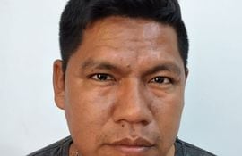 Derlis Fermín López Ortiz, líder indígena detenido en la Agrupación Especializada.