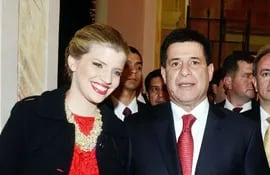 Sol Cartes y su padre Horacio Cartes, expresidente de la República.