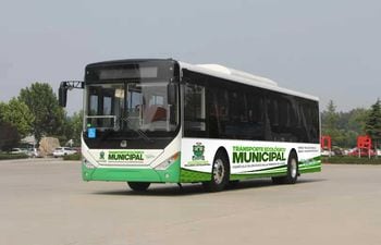 Modelo de los buses eléctricos que la municipalidad de Villa Elisa desea habilitar en el distrito