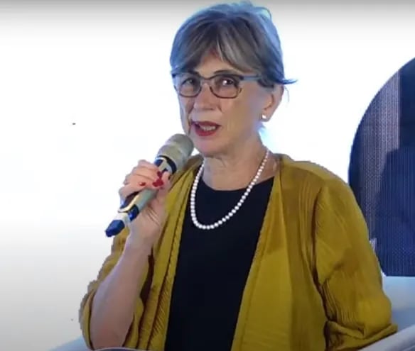 La periodista y traductora española Pilar del Río, presidenta de la Fundación José Saramago, durante su participación en la CILPE 2023.