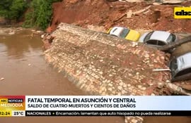 Fatal temporal en Asunción y Central