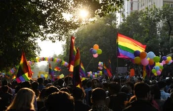 Imagen de referencia: miembros y simpatizantes de la comunidad de lesbianas, gais, bisexuales y transgénero (LGBT).