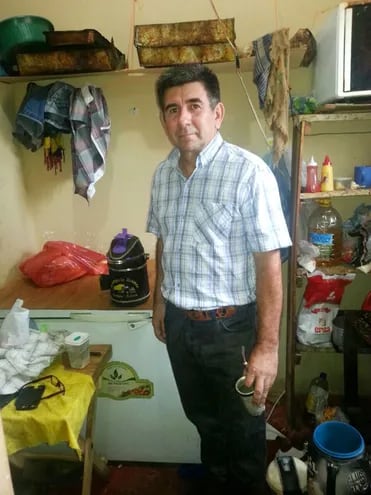 Eligio Gómez Cristaldo en una foto tomada en el año 2018 durante su reclusión.