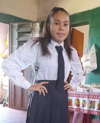 María Lucía Gómez Díaz, adolescente de 14 años desaparecida. (gentileza).