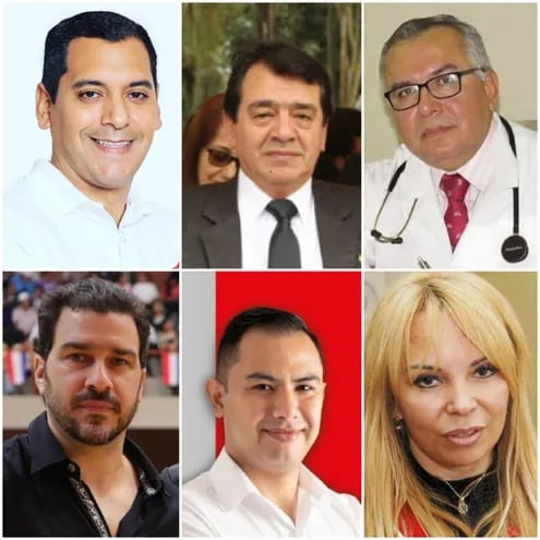 Arriba (izq. a der.) Freddy Chamorro, Rubén Rojas y Arturo Portillo. Abajo (izq. a der.) Carlos Bergottini, Darío Guachire y Carmen Álvarez.