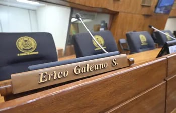 Curul de Erico Galeano (cartista) en la Cámara de Diputados.
