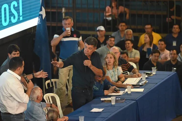 Ricardo Estigarribia, gobernador de Central, mocionó destituir a Efraín Alegre de la presidencia del PLRA apenas inició la convención liberal.