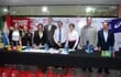 Directivos de Paresa y del Paraguay Marathon Club resaltaron el apoyo de la marca Powerade.