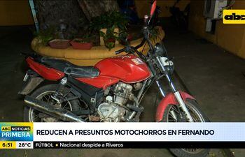 Reducen a presuntos motochorros en Fernando de la Mora