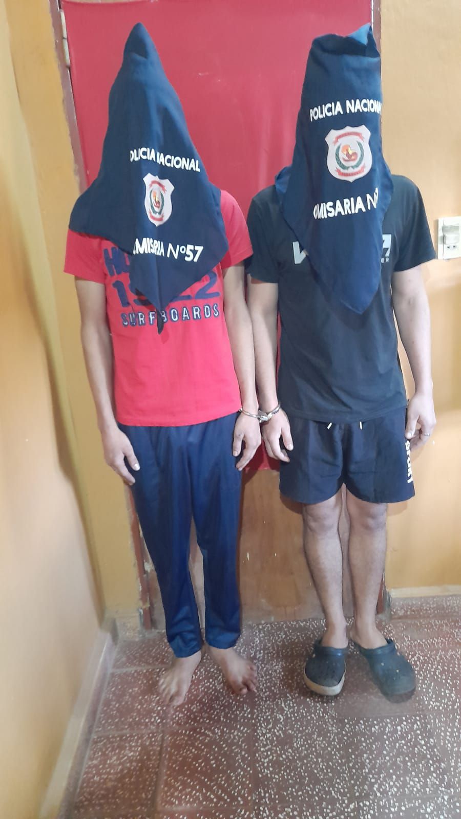 Jonatan Esteban Rodríguez Pereira, de 20 años, y Alexis Daniel Oviedo, de 18, detenidos.