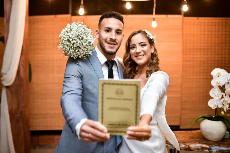 Fernando Cardozo y Eliana Chaves ya son marido y mujer.