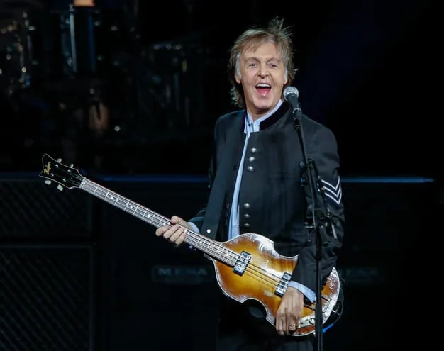 (FILES) In this file photo taken on July 27, 2017 British musician Paul McCartney performs during a concert as part of his One on One tour at the Hollywood Casino Amphitheatre in Tinley Park, Illinois. - Paul McCartney will celebrate his 80th birthday on June 18, 2022. (Photo by Kamil Krzaczynski / AFP)