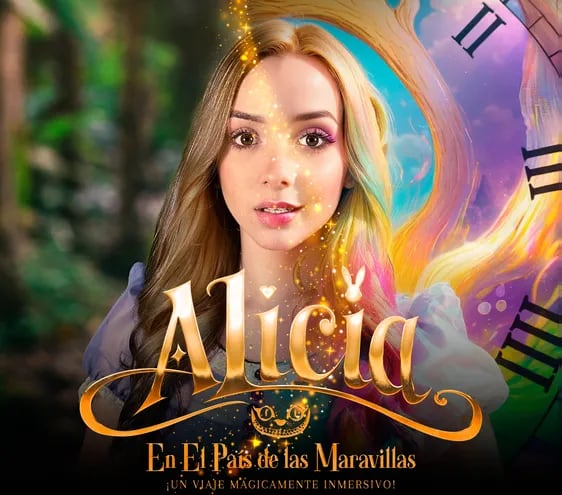 Imagen promocional del espectáculo inmersivo "Alicia en el país de las maravillas", que se presentará en Ciudad del Este.