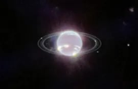 Imagen de los anillos del planeta Neptuno captada por el telescopio espacial James Webb Space Telescope (NASA/ESA/CSA/ AFP)