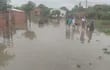 Casas y calles inundadas en la ciudad de Pilar, luego de unas intensas precipitaciones. Se acumuló 186 mm. de agua caída.