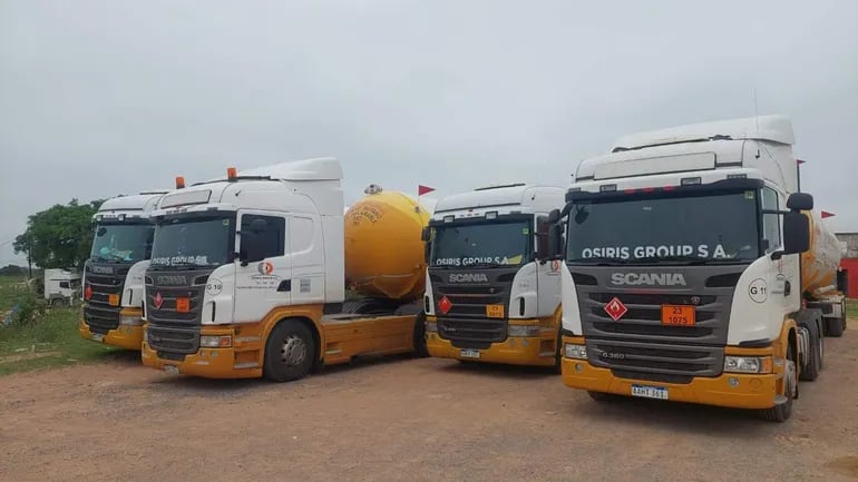 Retención de camiones con GLP en la frontera con Argentina.